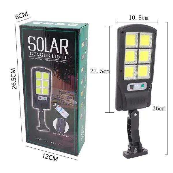 SOLAR INDUCTION STREET LAMP 8 COB LIGHTS 80 WATTS
