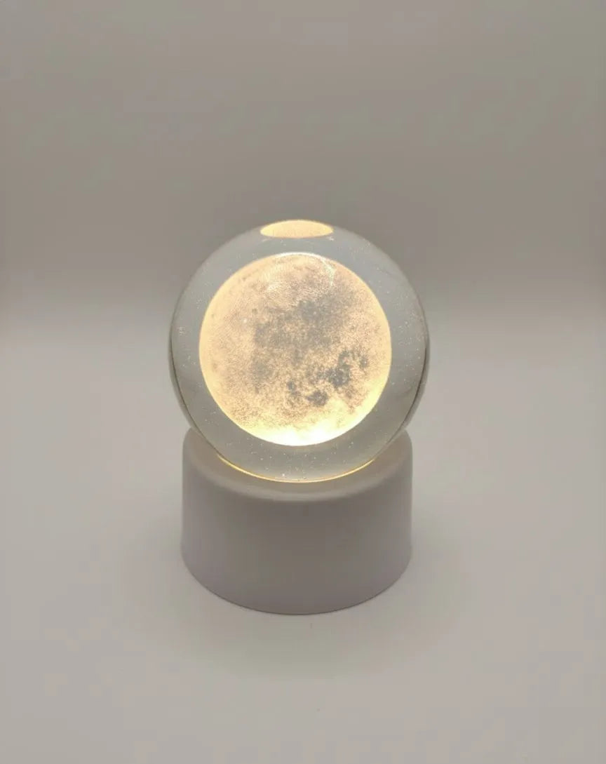 Lunar Light Crystal Ball Lamp - Moon Style