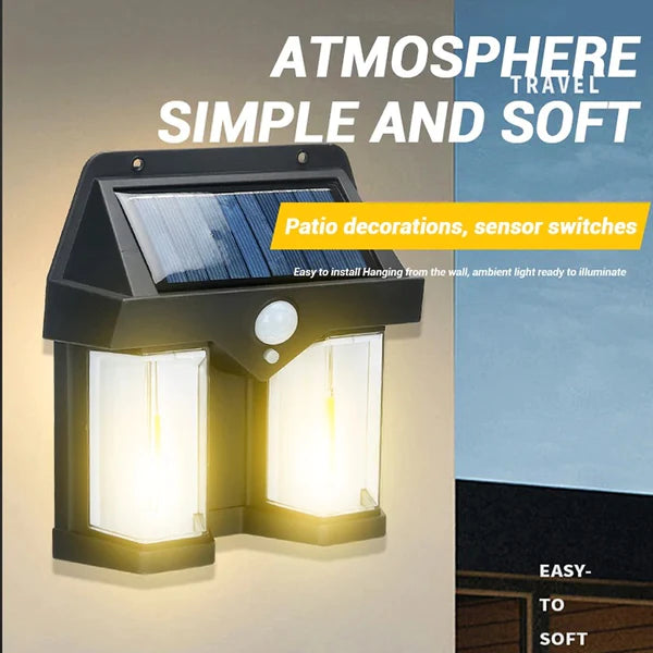 Double LED Solar Sensor Lamp