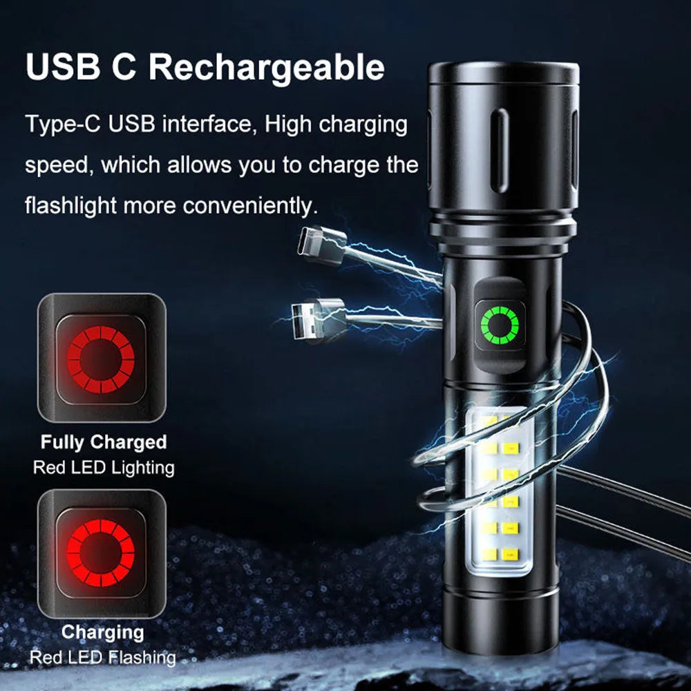 Ruilang RL-618 Portable Rechargeable Powerful LED Flashlight