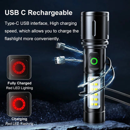 Ruilang RL-618 Portable Rechargeable Powerful LED Flashlight