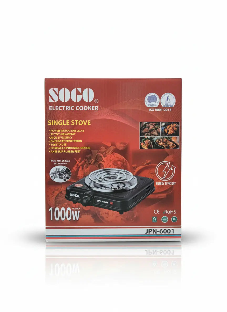 Sogo Electric Cooker & Stove – 1000 Watts
