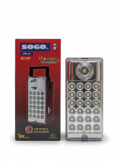 Sogo JPN-41 Rechargeable Light | 56 Hours Backup, Power Bank.