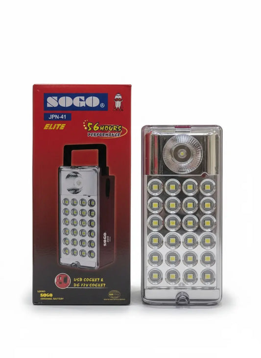 Sogo JPN-41 Rechargeable Light | 56 Hours Backup, Power Bank.