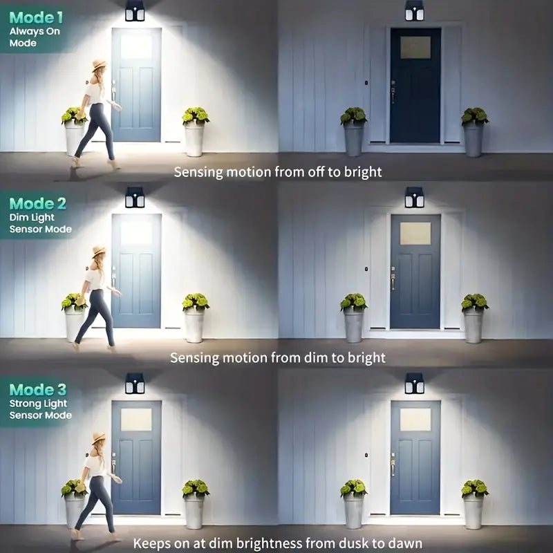 Double LED Solar Sensor Lamp