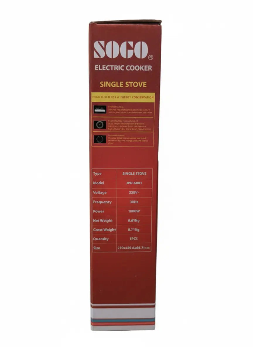 Sogo Electric Cooker & Stove – 1000 Watts