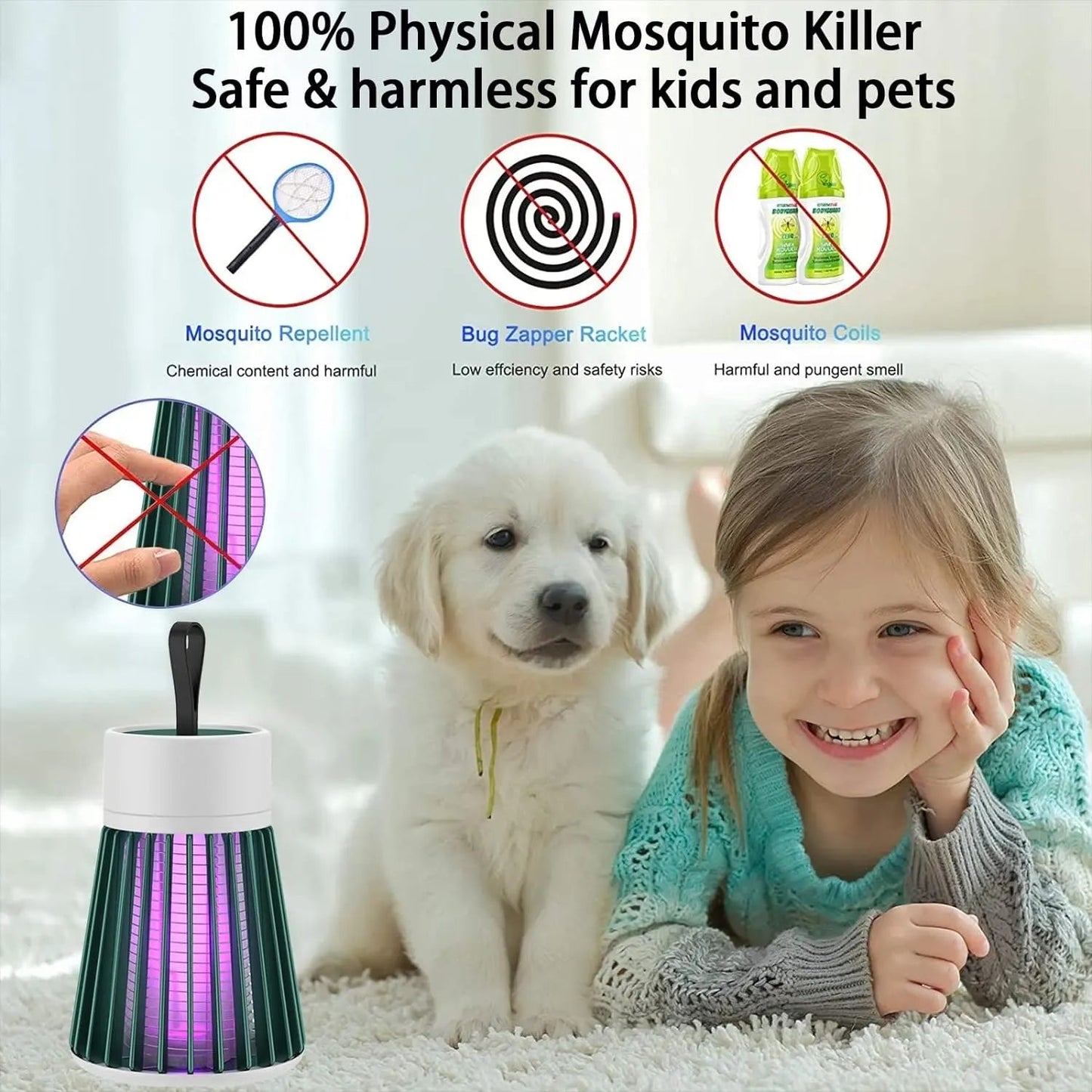 USB Mosquito Killer Lamp with UV Light.