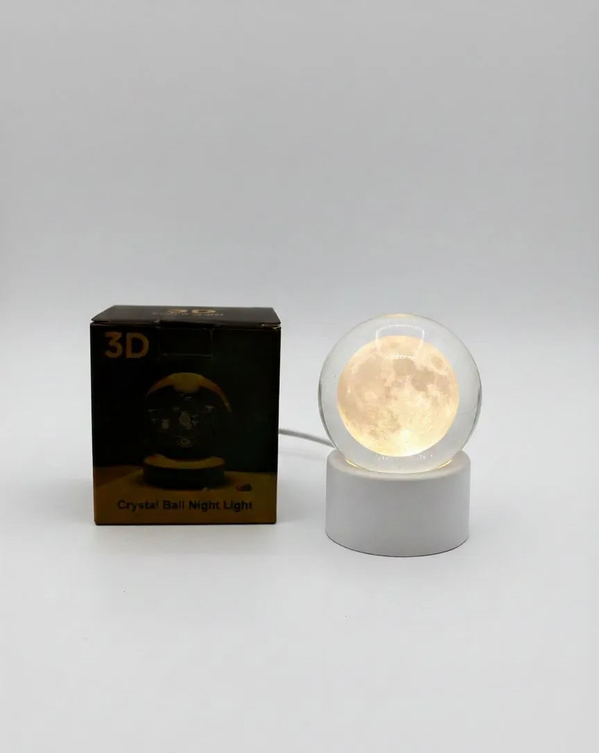 Lunar Light Crystal Ball Lamp - Moon Style