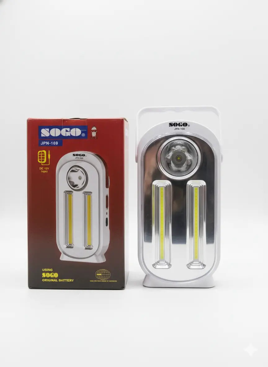 Sogo JPN-109 Portable Rechargeable Light | 11Hr Backup | Dual Light Source