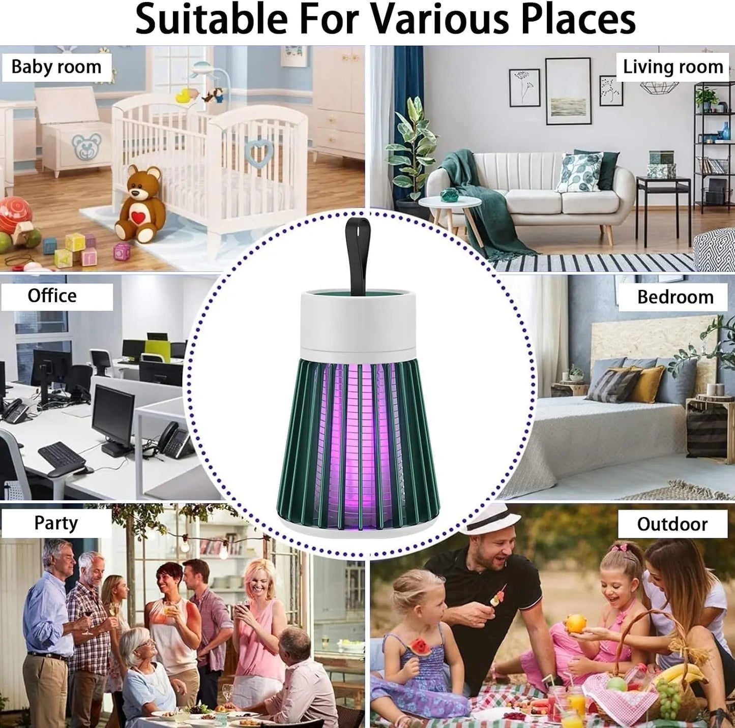 USB Mosquito Killer Lamp with UV Light.