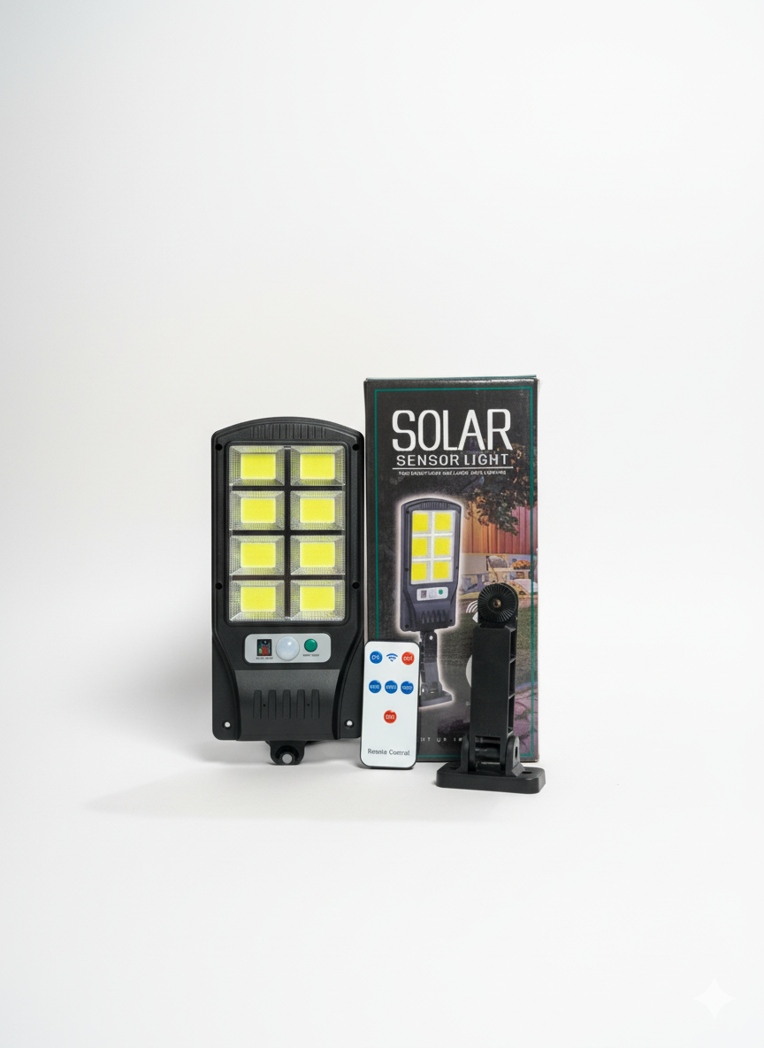 SOLAR INDUCTION STREET LAMP 8 COB LIGHTS 80 WATTS