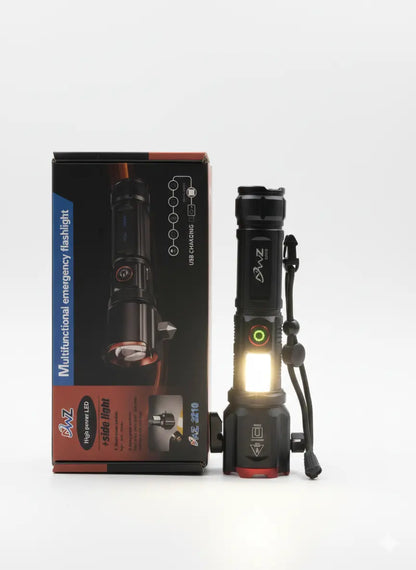 RL-2210 Multifunctional Emergency Flashlight with Power Bank, Seatbelt Cutter & Window Breaker