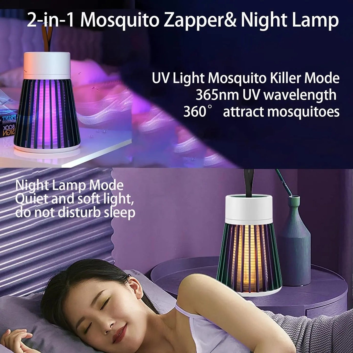 USB Mosquito Killer Lamp with UV Light.