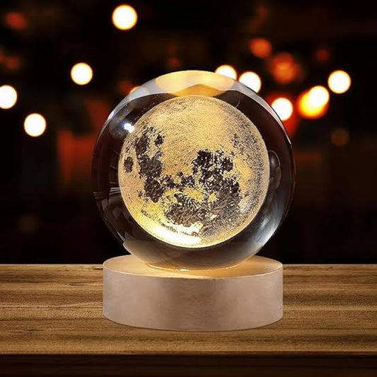 Lunar Light Crystal Ball Lamp - Moon Style