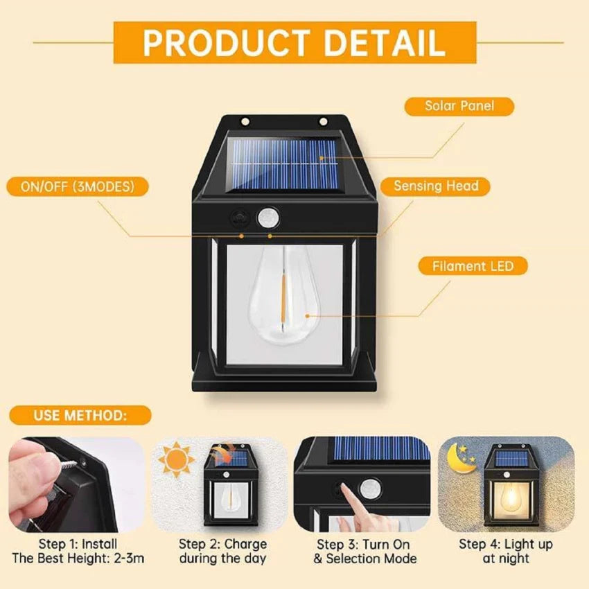 Solar Wall Lamp With Motion Sensor